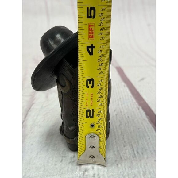 Vintage Rare Handmade Brass Cowboys Boots & Hat Brock Holbrock signed Figurine - Picture 13 of 13